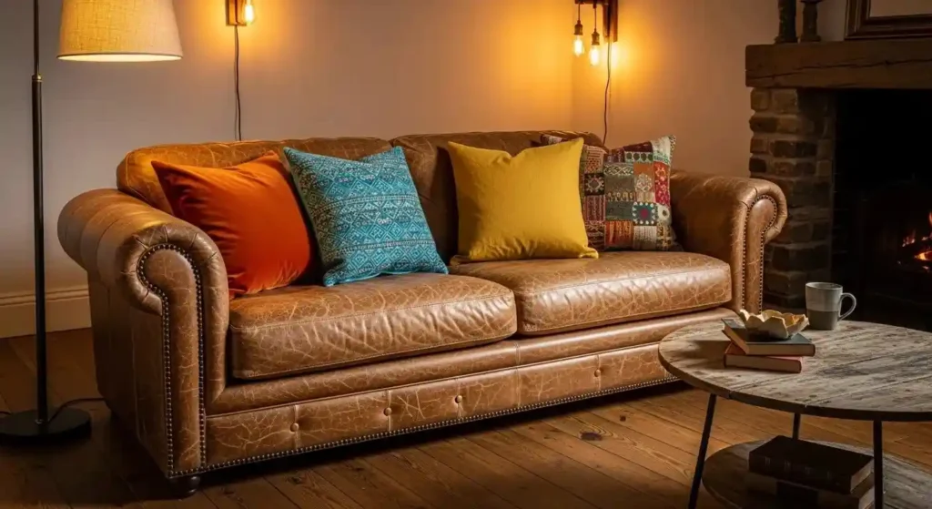 Leather Sofa Upholstery Makeover
