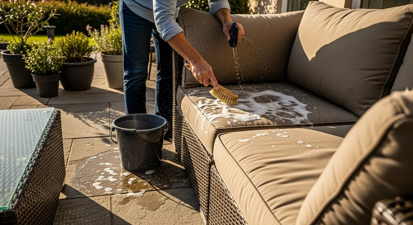 Outdoor furniture upholstery cleaning